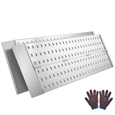 Aluminum Trailer Ramps, 55 x 12 in, Heavy-Duty ATV Ramp Set with Anti-Slip Plates, 3000LBS Combined Capacity Loading Ramps for Motorcycles, Lawn Mowers, Farm Tractors, Carts