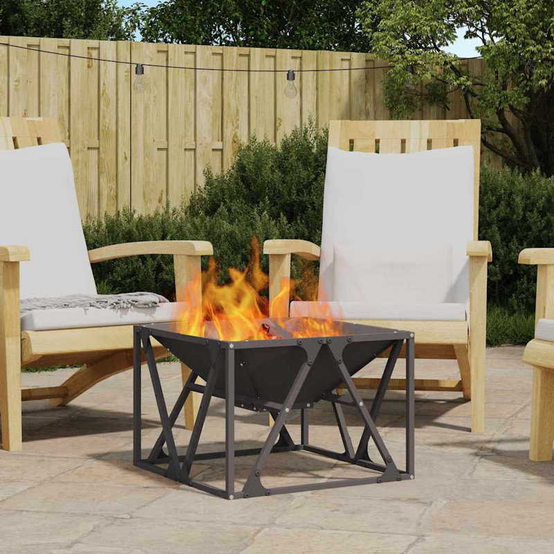 Outdoor Fire Pit, 35cm H x 50cm W x 50cm D, Black
