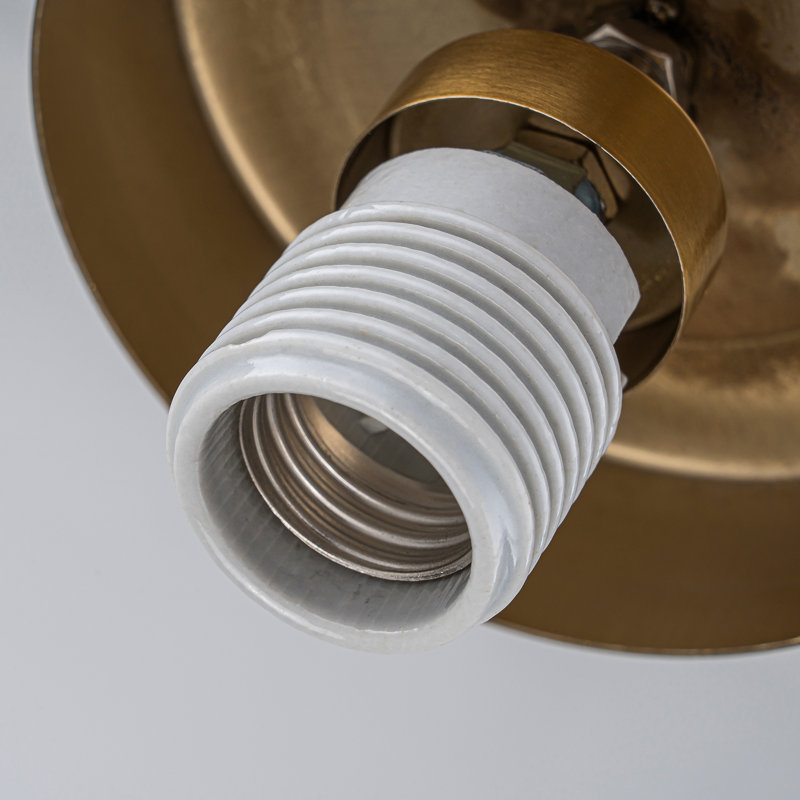 Luminaire suspendu 1 lumière avec abat-jour en verre nervuré Pritee