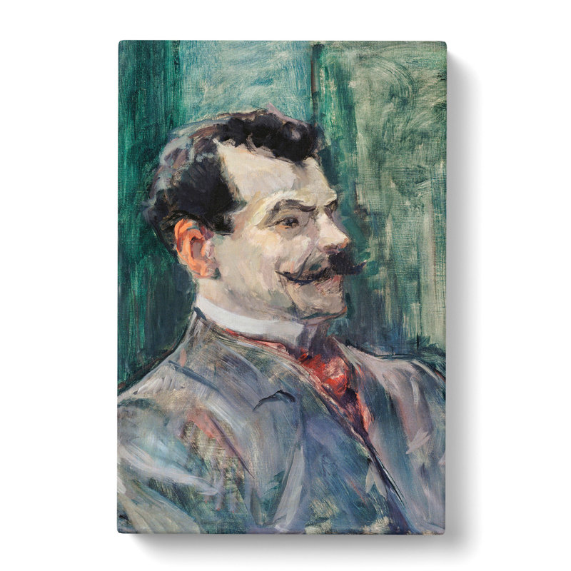 Portrait Of Andre Rivoire by Henri De Toulouse-Lautrec - Wrapped Canvas Painting, 76cm H x 50cm W x 3cm D
