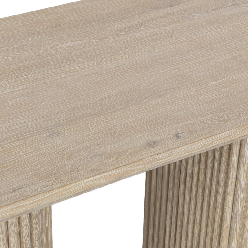 Vander 72'' W Solid Wood Console Table, Cream Washed