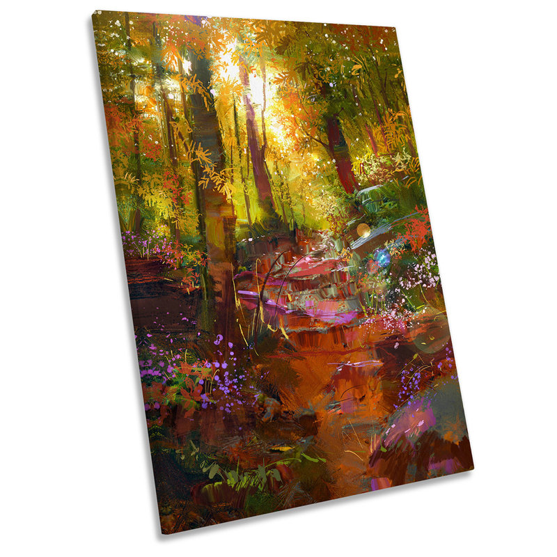X7798 Modern Forest Landscape - Wrapped Canvas Painting, 121.9cm H x 81.3cm W x 4cm D