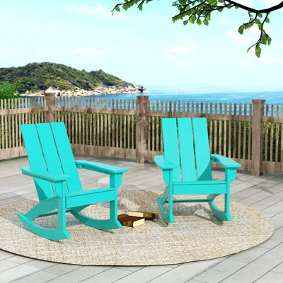 Joubert Plastic Outdoor Adirondack Chair Set