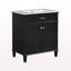 Meuble-lavabo de 30 pouces avec lavabo en céramique, porte à fermeture en douceur et tablettes réglables-172062792