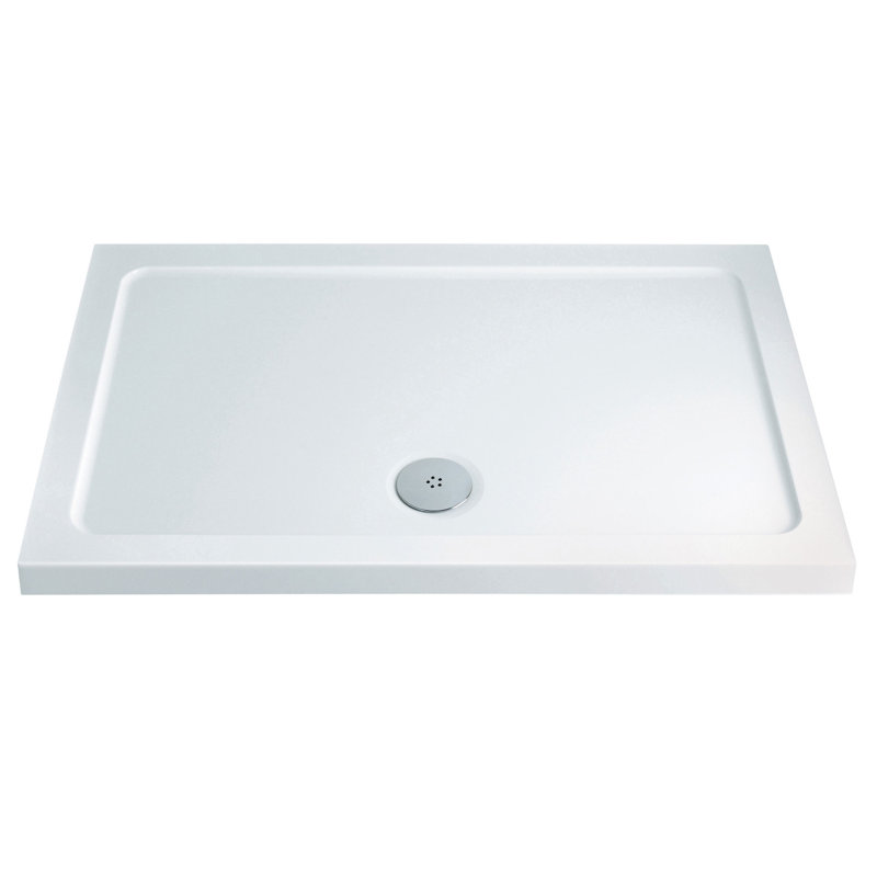 Belfry Shower Tray - White, 4.5cm H x 110cm W x 76cm D