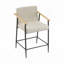 Tabouret de comptoir rembourré d'une hauteur de 31 po avec structure en métal-352506620