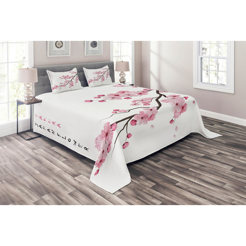 Eclectic Polyester Floral Coverlet