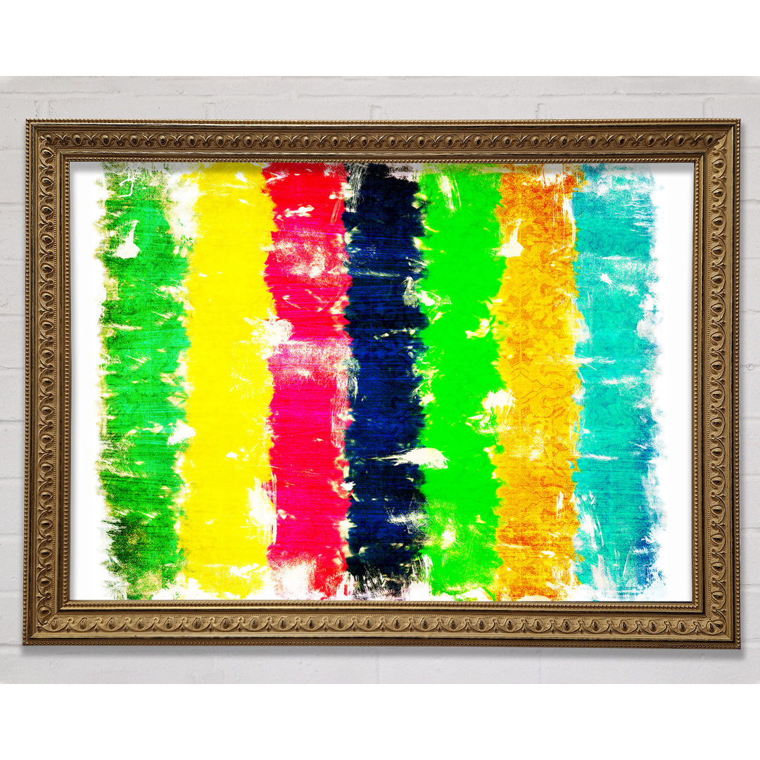 Gerahmtes Leinwandbild Crayon Delight