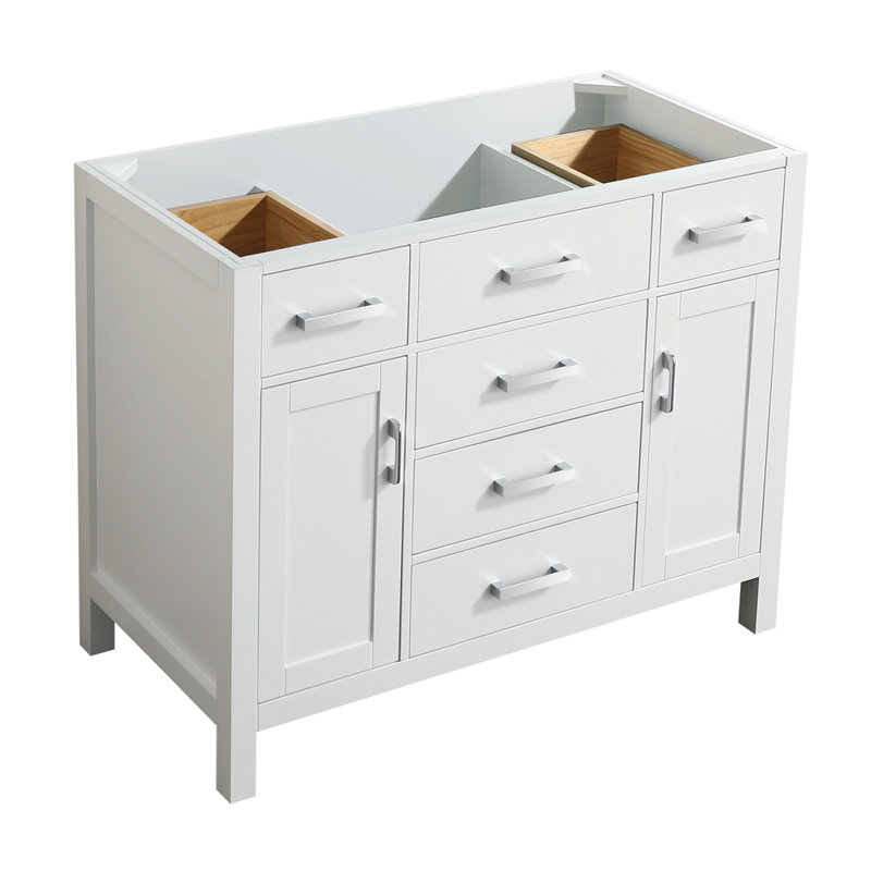 Base de meuble-lavabo simple Petrel, Blanc