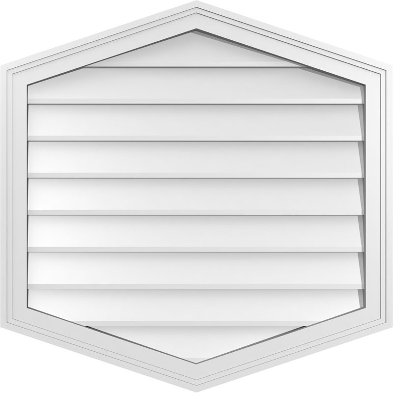 Ventilé vertical à pignon vertical 4/12 po, H 30 po x l 30 po x P 1,5 po