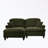 Chenille Loveseat with Flared Arms and ottoman-96757120