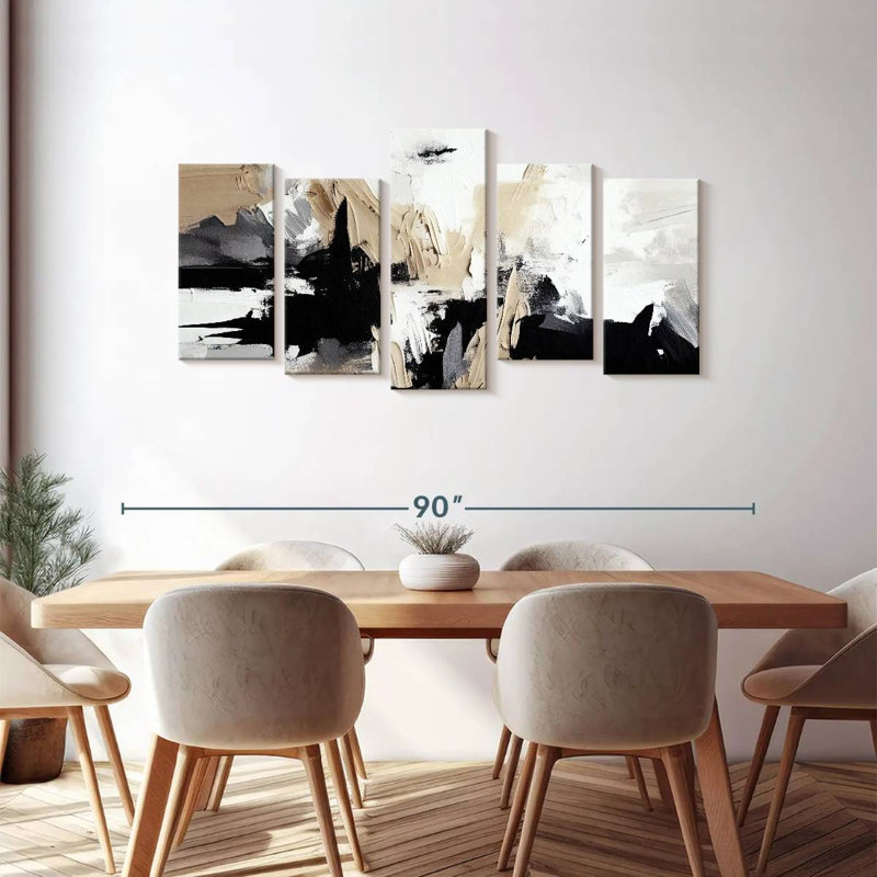 «Textured Abstract I», reproduction sur toile, H 37 po x l 74 po x P 1,25 po