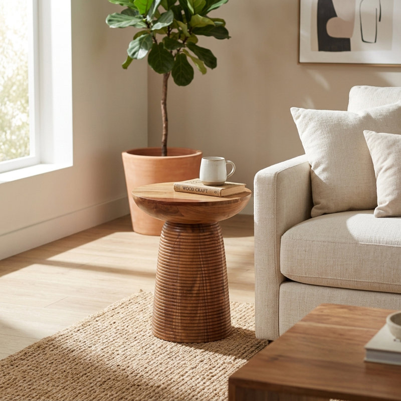 Table d'appoint en bois Odera