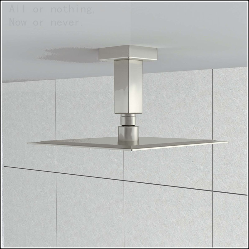 3" Ceiling Mounted Shower Arm with Flange, Brushed Nickel