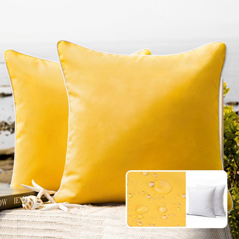 Housse de coussin d'extérieur Phantoscope, Carré 20 po, Orange, Polyester