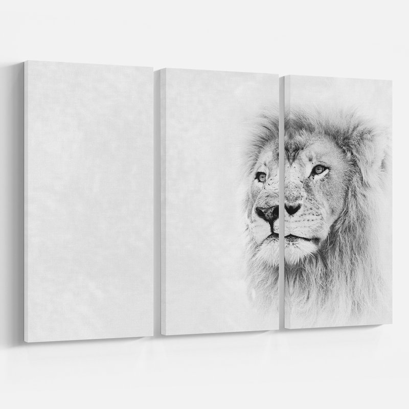 « lion face on card banner », impression à multiples images sur toile