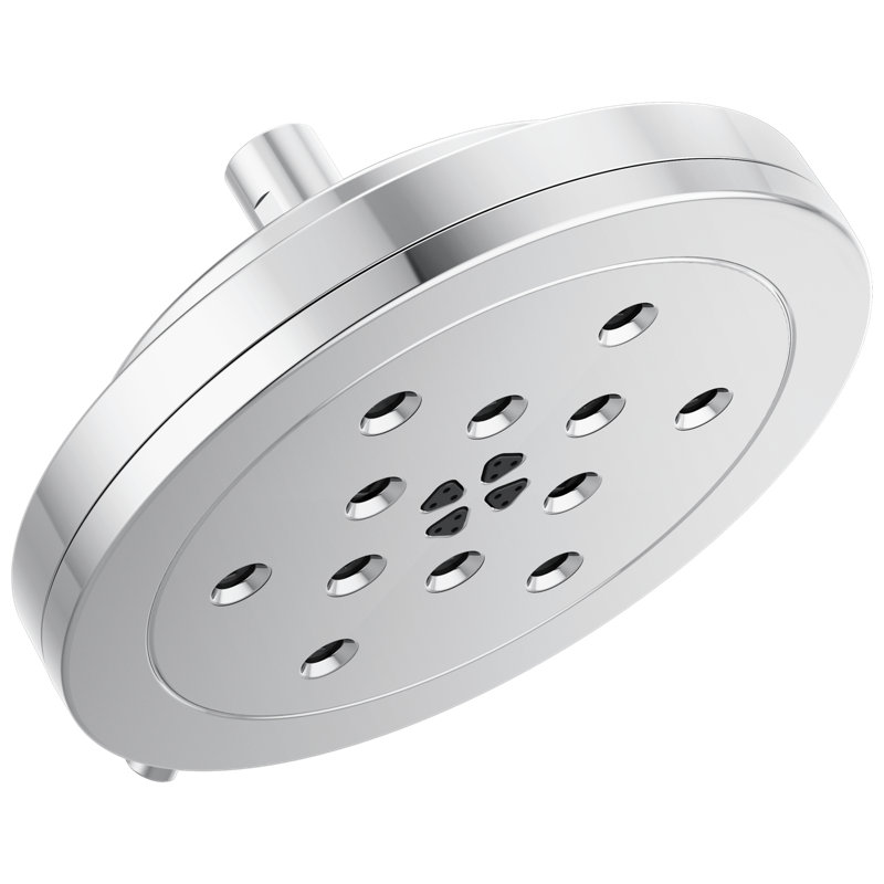 8” H2OKinetic® Round Multi-Function Wall Mount Showerhead, Polished Chrome