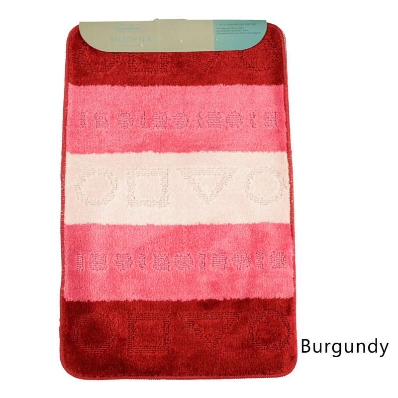 Abibat Bath Rug, Burgundy