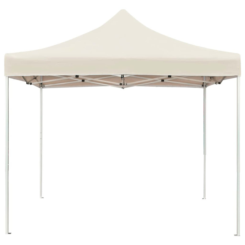 Auvent de tente de fête en aluminium avec parasol de toit Bartev, Crème, 10 pi x 10 pi