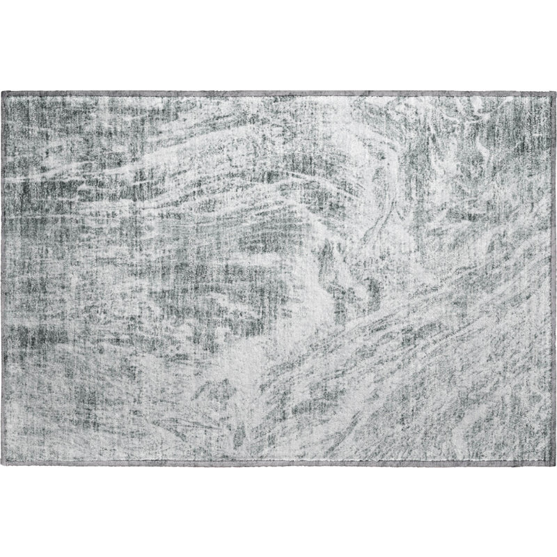 Premium Machine Washable Prisco Gray Rug, Rectangle 1'8" x 2'6"