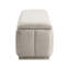Banc taupe à structure en contreplaqué avec revêtement texturé et généreux coussin de rangement moderne-278242012