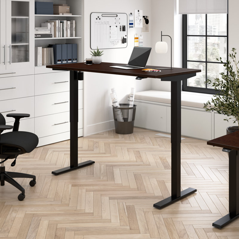Move 40 Series Electric Height Adjustable Standing Desk, 60" W x 30" D, Mocha Cherry