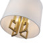 Lustre simple doré à 4 lumières