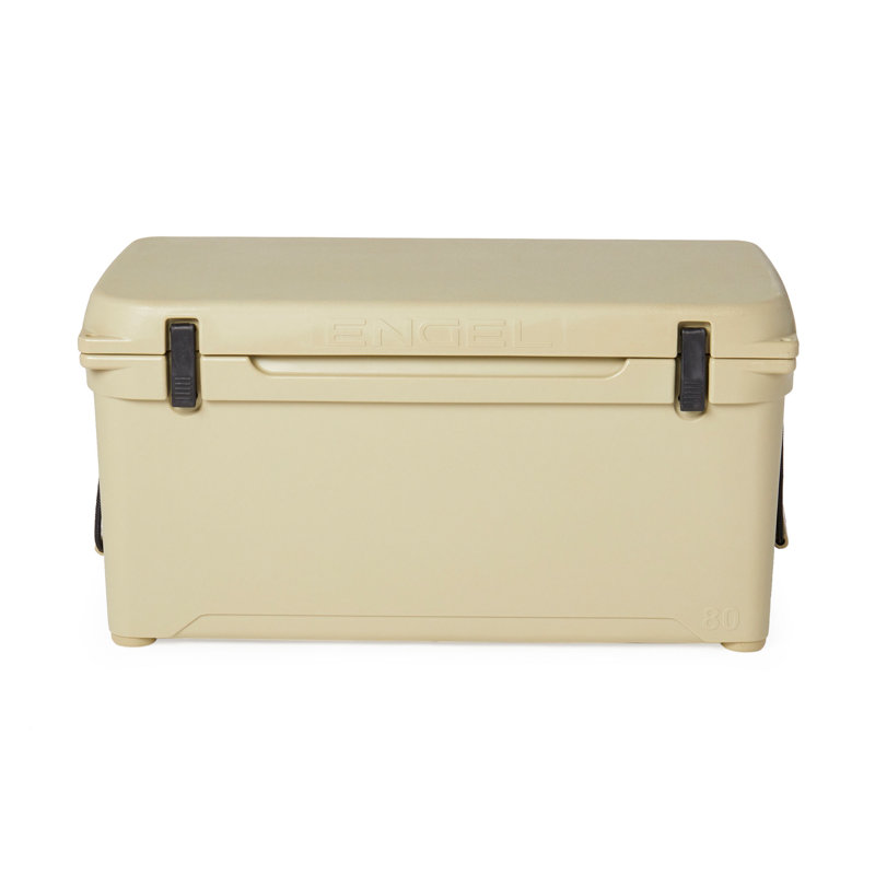 Engel Coolers 74 Quart 75 Can High Performance Roto Molded Ice Cooler, Gray, Tan