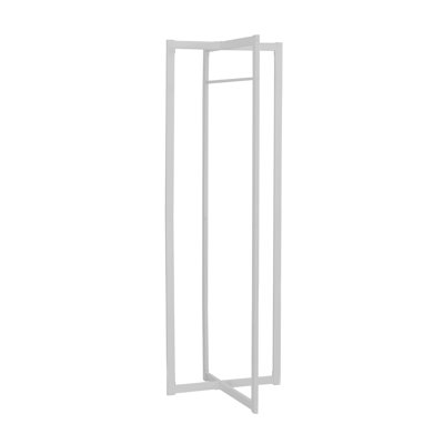 Portemanteau, portemanteau, autoportant, barre de suspension, vestibule, H 72 po, chambre à coucher, métal blanc, contemporain, moderne