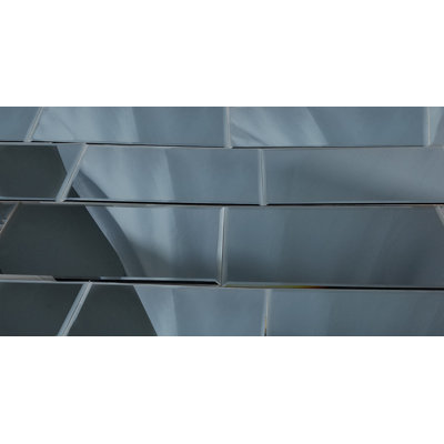 Reflections 8 in. x 16 in. Diamond Grade Glass Mirror Beveled Large Format Subway Decorative Kitchen & Bathroom Wall Tile