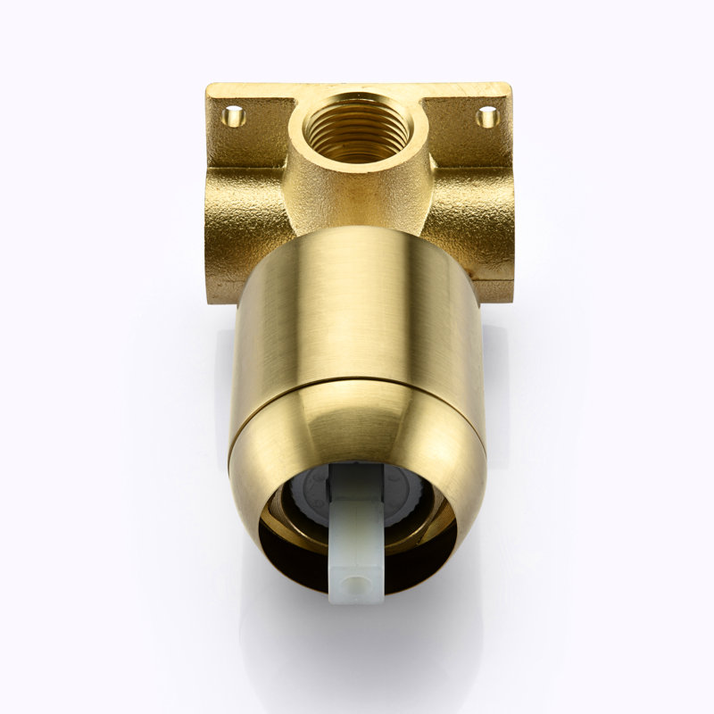 Brushed Gold Stainless Steel Rain Shower Faucet Set