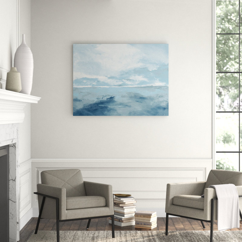 Cloudy Coast I Print by Barclay Butera, 30" H x 40" W, Image Brush Gel
