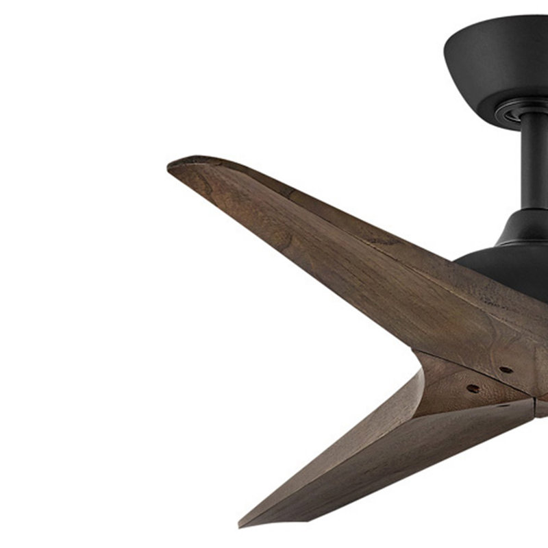 Chisel 44" Fan, Matte Black, Walnut