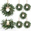 6 pièces couronnes d'olive artificielle d'été vert couronne de verdure mini armoire de cuisine verte couronne de printemps pour porte d'entrée porche fenêtre de mariage décoration de maison de campagne