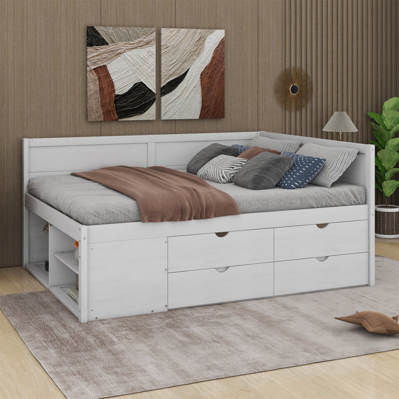 Lit de jour double / plein Burkeville, Blanc