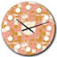Horloge murale rose rétro-40747276