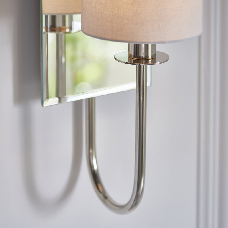 Everiz Armed Sconce, Bright Nickel