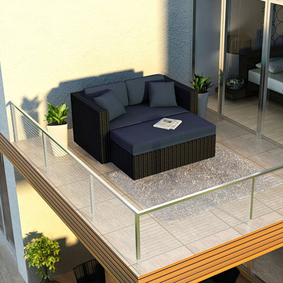 Lit de jour avec coussins Sunbrella Suffern