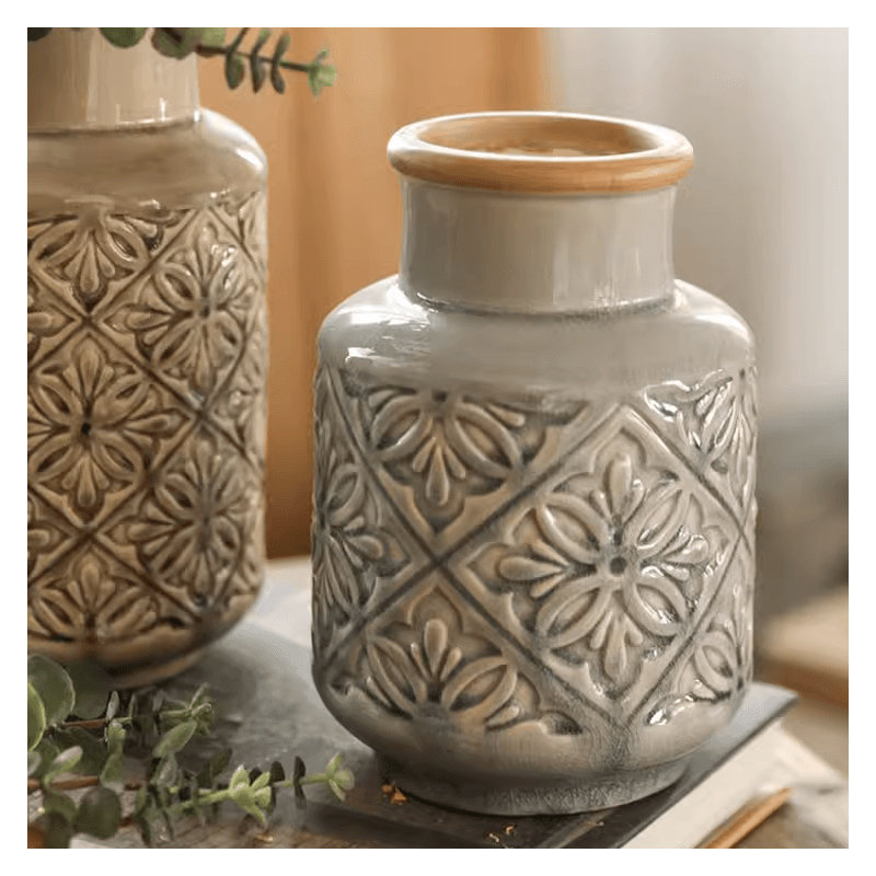Luter Concrete / Cement Table Vase, 8.27" H x 5.5" W x 5.5" D