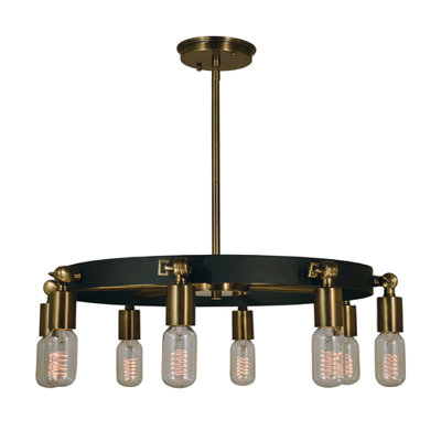 Calzadillo 8 - Light Wagon Wheel Chandelier