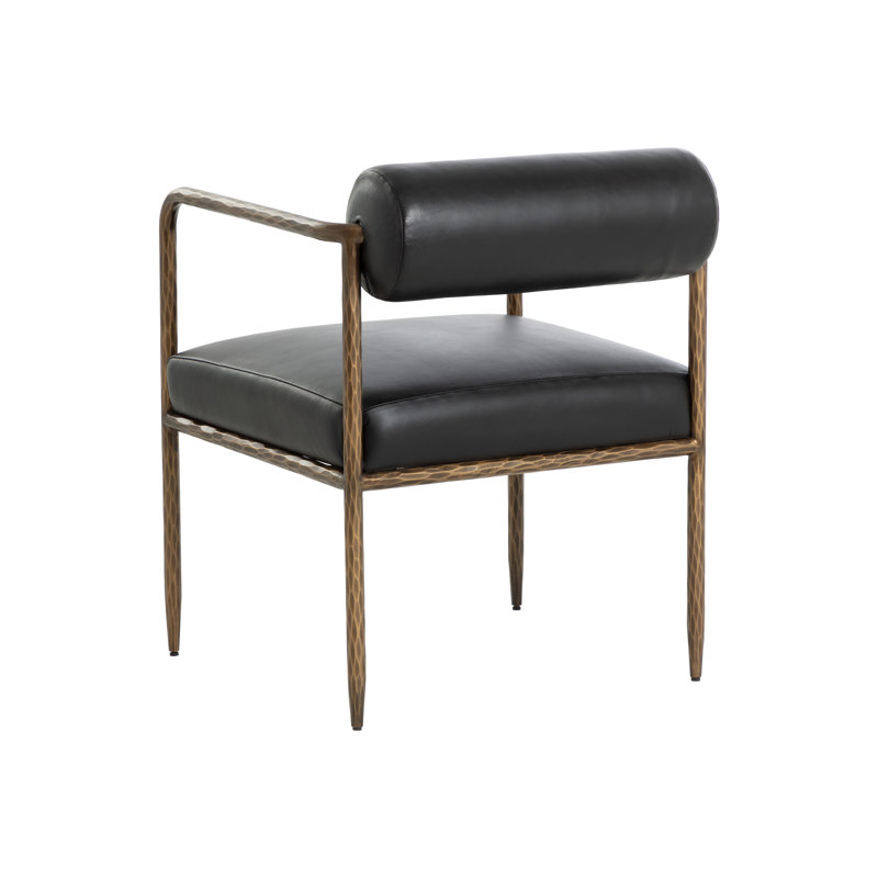 Leather Arm Chair, Black
