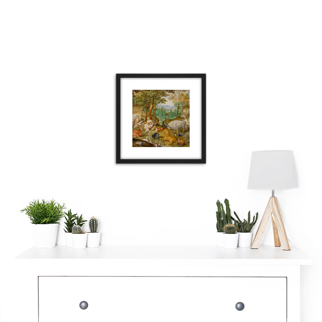 Jacob Hoefnagel Orpheus Charming The Animals Cropped by Jacob Hoefnagel - Single Picture Frame Painting