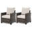 Decksplore 2-Piece High-Back Wicker Club Chairs with Cushions-129472530