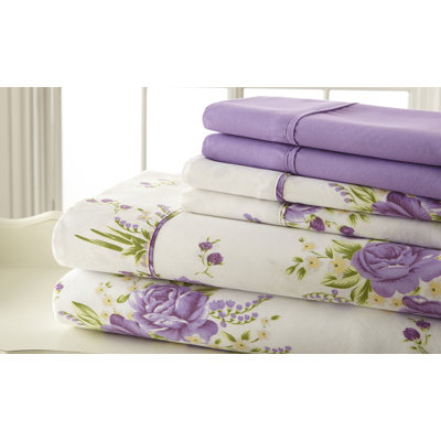 Microfiber Floral Sheet Set