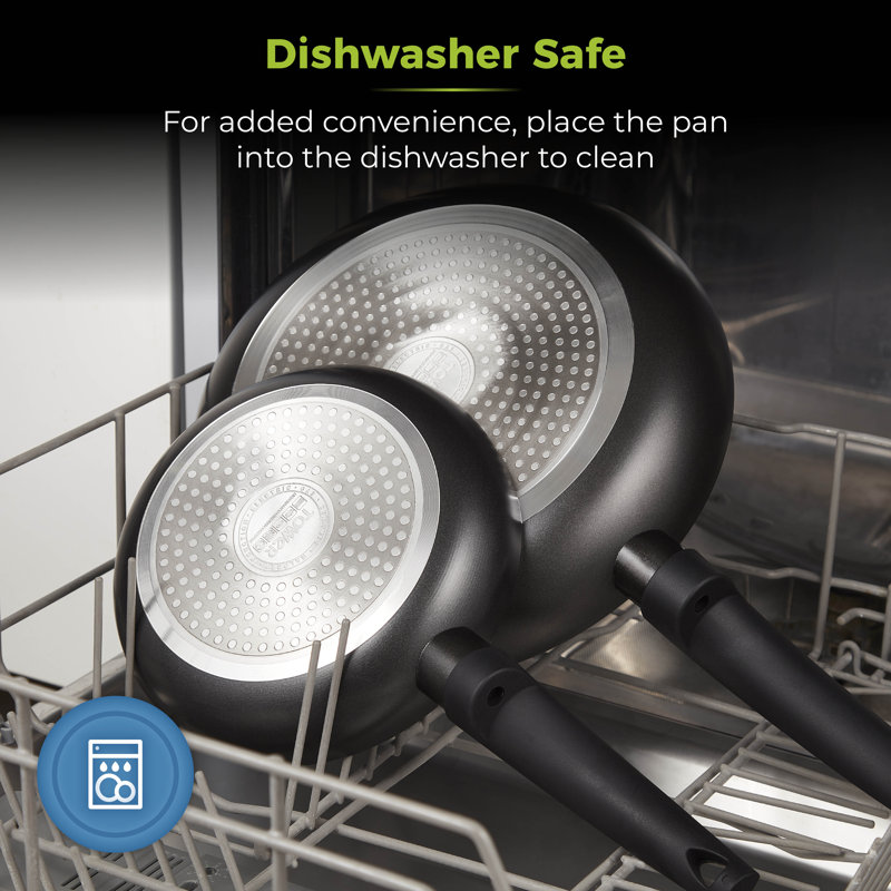 Tower Aluminium Cerasure Fry Pan with Non-Stick Coating, Suitable for all Hob Types, Graphite, Black, 20 cm