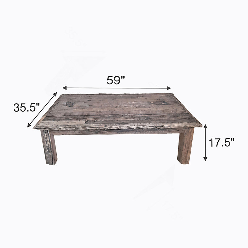 59X35.5X17.5" Rustic Coffee Table