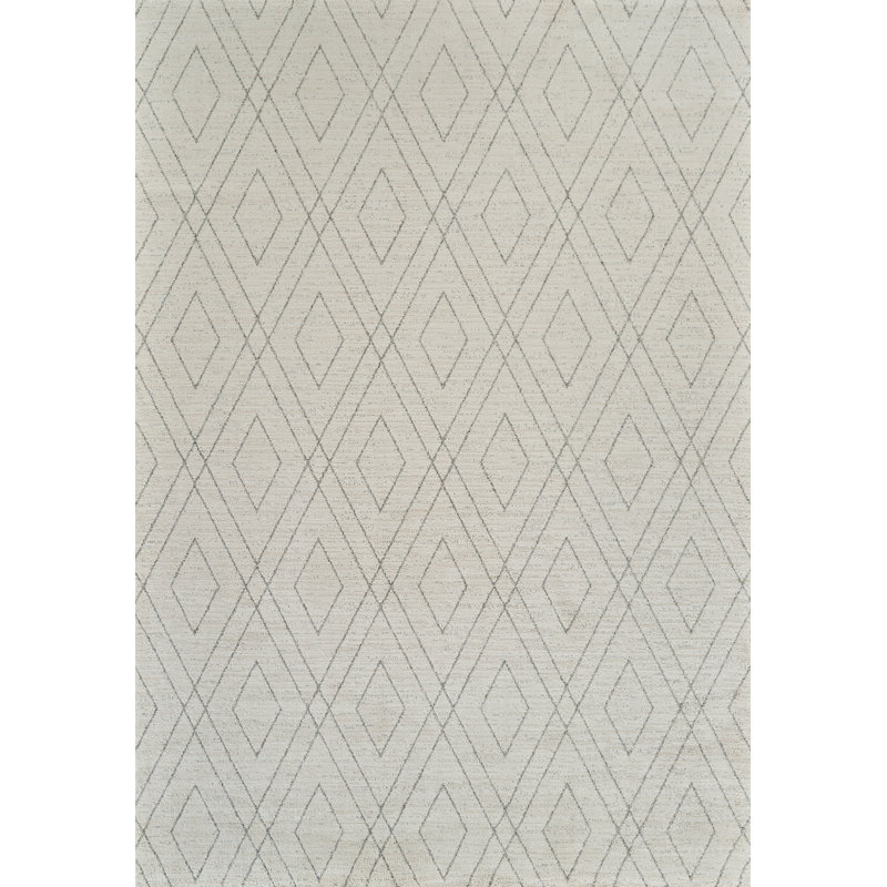 Rug Branch Eirene 5' x 8' (5'3" x 7'7") Beige/Grey Geometric Indoor Area Rug, Comtemporary, Medium Pile, Stain-Resistant Carpet - Living Room, Bedroom, Dining Room, and Kitchen
