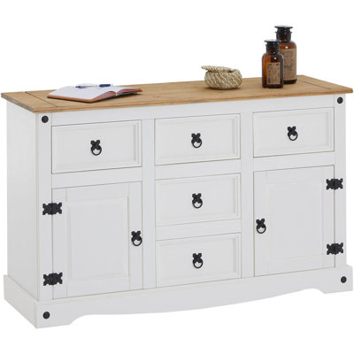 Zev 125cm Solid Wood Sideboard