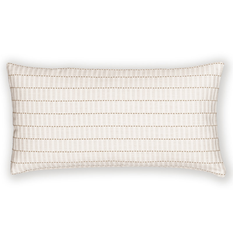 Coussin lombaire d'extérieur en lin Sunbrella, Lin, 26 po x 14 po, Bourre en polyester