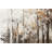 Abstract White Forest - Trees Brown Framed Matted Print